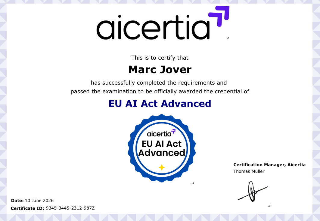 EU AI Act Advanced Certification