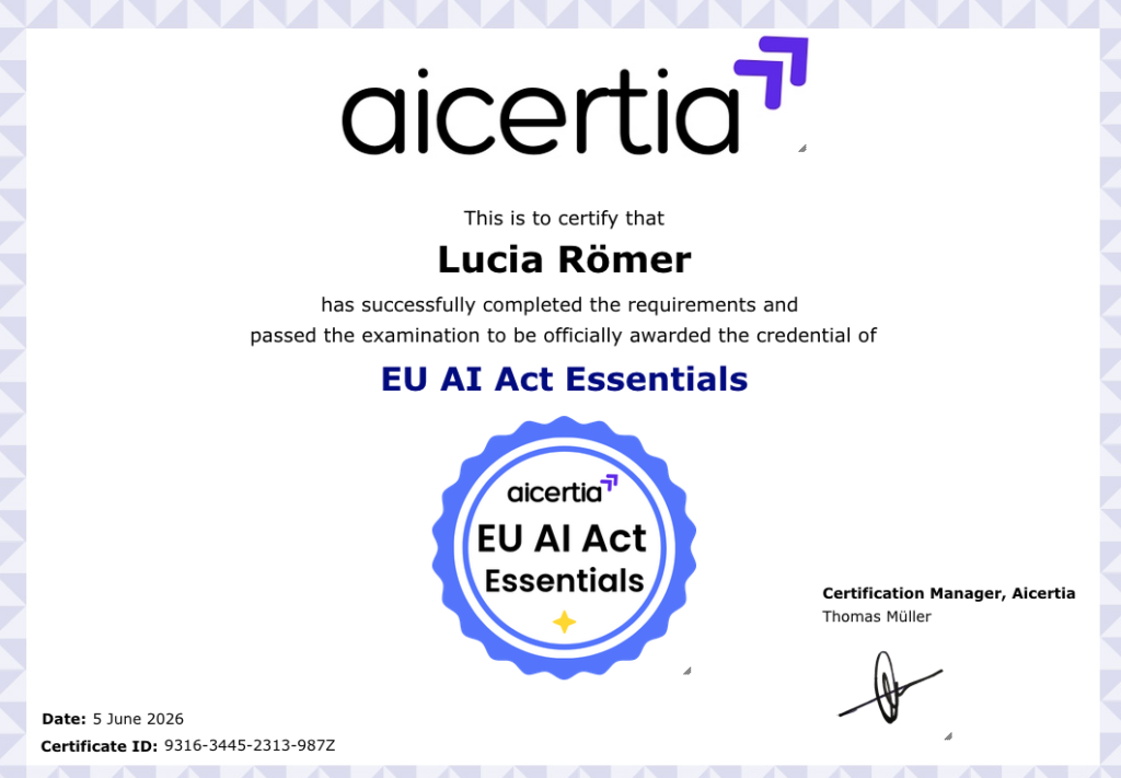 EU AI Act Essentials Certification